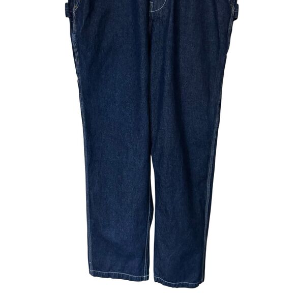 Gravel Gear Mens Size 38x32 Blue Denim Bib Overalls Carpenter Workwear Cotton - Picture 4 of 16